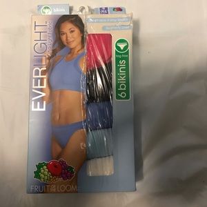 Women’s 5 Pk Fruit of the Loom Bikinis Sz XL